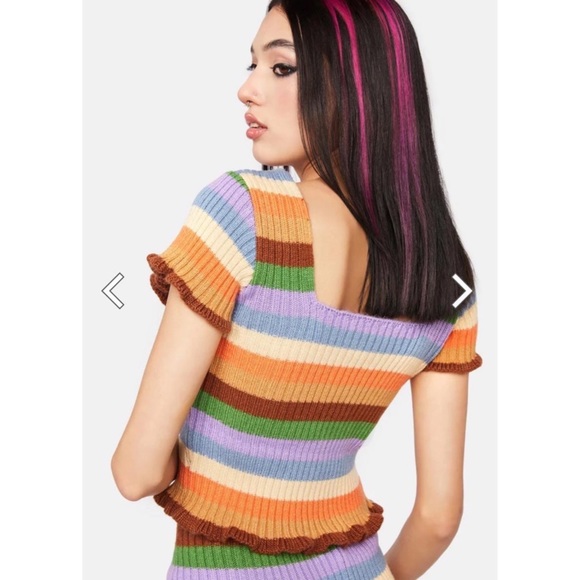 The Ragged Priest Dawn Knit Crop Top - Picture 3 of 5